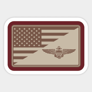 US Naval Aviator Pilot Wings Patch (subdued) Sticker